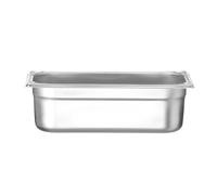 HENDI 806432 Gastronorm container 1/3, Kitchen Line, 325 x 176 x (H) 100 mm, 3.4 Litre, Silver