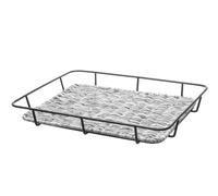 HENDI Bakery basket with stainless steel rim, grey, 400x300x(H)50 mm