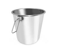 HENDI Bucket with Handle, Chick Bucket, Feeding Bucket, Stainless Steel Bucket, 10 L, 278 x (H) 235 mm, Stainless Steel