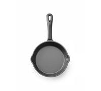 Hendi Cast Iron Frying pan, with 2 nozzles, Suitable for Gas Cooker, Induction Cooker, Electric hob, Ceramic hob, Non-Stick, Handle: 120 mm, Wall Thickness: 4 mm, Frying pan, 165