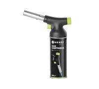 HENDI Crème Brûlée Burner with Refill Cartridge, for HENDI Gas Cartridges 199039, with Green Accents and the Ergonomic Handle, Flambé Burner, Butane, Gas Burner, Kitchen Burner, Black