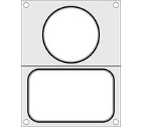 HENDI Die for HENDI Sealing Machine 330005, Black Silicone Gasket, suitable for 2 containers of e.g. 178x113mm and ø115mm, Aluminium