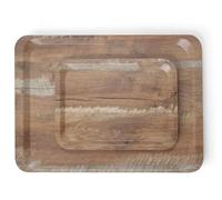 HENDI Melamine serving tray with wood print, wooddark, 240x350 mm