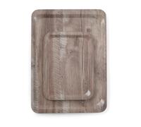 HENDI Melamine serving tray with wood print, wooddark, 370x530 mm