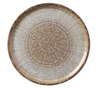 HENDI Pizza plate, porcelain, pattern: natural stone tones, dishwasher and microwave suitable, ⌀330mm, brown/grey