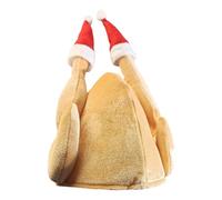 Hendl Hat Funny Hat Men and Women Chicken Hat Roast Chicken Hat Funny Headwear for Carnival or Christmas Party Hat Halloween Thanksgiving Soft