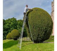 Hendon 6ft (1.8m) Aluminium Platform Lightweight Tripod Ladder with handrail - Ideal for Gardeners, DIY enthusiast, Landscapers, suitable for both outdoor and indoor use. Silver