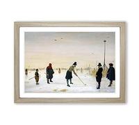 Hendrick Avercamp Little Ice Age Framed Print | A2 Oak Framed Wall Art | Ready to Hang | Modern Landscape Picture | Living Room Bedroom Lounge Office