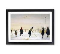 Hendrick Avercamp Little Ice Age Framed Print | A2 Oak Framed Wall Art | Ready to Hang | Modern Landscape Picture | Living Room Bedroom Lounge Office