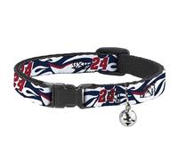 Hendrick Motorsports Cat Collar, Breakaway Collar with Bell, William Byron #24 Car Scheme White Red Blue, 8.5 to 12 Inches 0.5 Inch Wide