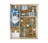 Hendricks 70cl Gin Gift Set Hamper with 2 Tonic Waters, Blue Balloon Gin Glasses, Belgian Heart Chocolates and Gift Box - Gift For Men and Women, Gin Lovers, Congratulations or Thank you Gift