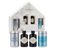 Hendrick's Botanical Garden Gin Gift Set, 2 x 5cl with 2 Fever-Tree Tonics | Scottish Gin and Tonic Set, Rose and Cucumber Botanicals, Original and Mediterranean Light Mixers, Gift Idea, Christmas