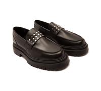 'Hendrix' Black Leather Elevated Loafer Off the Hook Black 8