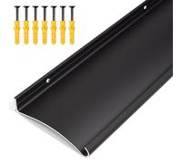 Heneymo 4" Extra-Wide Door Rain Drip Guard, 52" L Heavy Duty Aluminum Thickened Window Door Rain Deflector, Door Drip Cap, 0.8" Height Overhead Drip Edge (Black)
