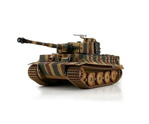 Heng Long Torro RC Tank Tiger 1 with Metal Chains, Metal Base Late Version BB Summer Camouflage