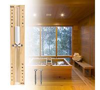 HENGBIRD Hourglass Sauna Timing Accessories Timer 15 Minutes Kitchen Timer Heat Resistant Sauna Hourglass Clock Made of Wood White Sand