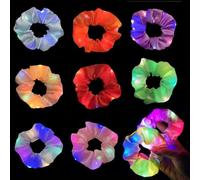 HENGBIRD Luminous Hair Bands, 8 Pieces LED Hair Accessories, Hair Bands, Luminous Hair Bands, Neon Hair Elastics, Mallorca Party Accessories, Hair Accessories for Women Girls Neon Headgear New Year