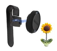 HENGBIRD Magnetic Holder for OOONO CO-Driver NO2, Car Sun Visor Clip with Strong Magnet & Leather, Oono NO2 Holder for Speed Camera Warning & Co Driver Models