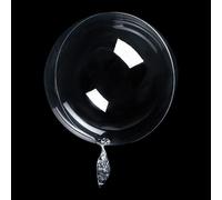 HENGBIRD Pack of 30 Bobo Balloons Transparent 24 Inch Bubble Jumbo Bobo Balloons Birthday Crystal Bubble Clear Balloons Refillable with Confetti, Helium for Christmas, Wedding, Decorations