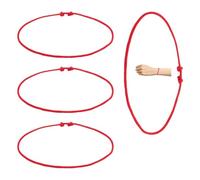 HENGBIRD Red Bracelet Set of 4 - Red Bracelet Kabbala Bracelets - Adjustable Red Thread Bracelets Kabbalah Bracelets Red Women for Men Women Children Happiness & Protection Symbol Gift