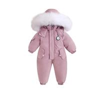 HengBo LED Baby Girls Snowsuits Winter Clothes Coat Hooded Jumpsuit Romper Toddler Boys Fleece Snow Suits Windproof Outwear Outfits Ski Sled Suit