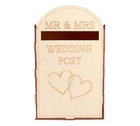 HengChen Wedding Post Box Wooden Gift Card Mailbox Rustic Wedding Gift Card Holder Box for Weddings Party Decoration, Royal Mail Styled, Flat Pack (COLOR:As pictures)