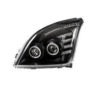 HENGCHUG Compatible With Prado 2004-2009 Front LED Light Auto Headlights Assembly Upgrade Angel Eyes Design Projector Lens