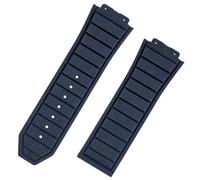 hengfento2 28mm Rubber Watch Strap Replacement for Hublot Big Bang King Power 48mm Ceramic Watches Soft PVC Rubber (Blue)