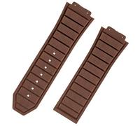 hengfento2 28mm Rubber Watch Strap Replacement for Hublot Big Bang King Power 48mm Ceramic Watches Soft PVC Rubber (Brown)