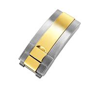 hengfento2 Buckle Clasp Band Replacement For Rolex Datejust Submariner Gmt Daytona Oyster Rubber Watch Strap Stainless Steel 16mm, Bright room gold