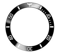 hengfento2 Ceramic Bezel Insert Replacement For 38mm Rolex Submariner 116610 116618 114060 116613 (Black)