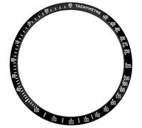 hengfento2 Ceramic Bezel Replacement For Omega Speedmaster Moonphase 44.25mm 304.33.44 Watch Insert, Black + Silver, One Size