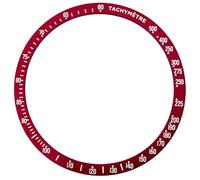 hengfento2 Ceramic Bezel Replacement For Omega Speedmaster Moonphase 44.25mm 304.33.44 Watch Insert (Red + Silver)