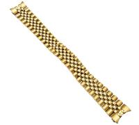 hengfento2 Jubilee Watch Band Replacement For 41Mm Rolex 116 DATEJUST II 2 Hidden Clasp Stainless Steel 21mm (Bright all gold)
