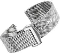 hengfento2 Mesh Watch Band Replacement for Omega Seamaster 300M Quick Release Milanese Strap with Deployment Clasp SS 20mm