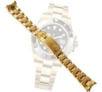 hengfento2 Oyster Watch Band Replacement For Rolex Datejust Submariner Deepsea 116660 21Mm (Shiny Center Gold)
