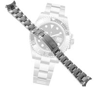 hengfento2 Oyster Watch Band Replacement For Rolex Datejust Submariner Deepsea 116660 21Mm (Shiny Center Silver)