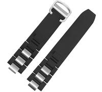 hengfento2 Rubber Strap Band Replacement For Cartier Must 21 Chronoscaph, Rubber Band+Clasp, 20mm, Modern