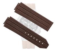 hengfento2 Rubber Watch Strap Band Replacement For Hublot Big Bang 44-45 Silicone Bracelet With Screwdriver Tires Style (Brown, 24 * 18 * 22mm)