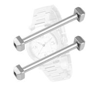 hengfento2 Screw Tubes Pins Set Replacement For Cartier Pasha Watch Band Strap Bracelet Lug Stainless Steel, silver, 18/20mm, Modern