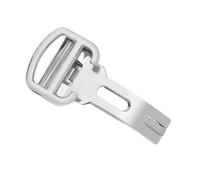 hengfento2 Watch Clasp Buckle Replacement For Cartier Ballon Bleu Santos Dumont Deployment Strap Band Stainless Steel 16mm (Silver)