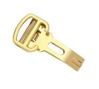 hengfento2 Watch Clasp Buckle Replacement For Cartier Roadster Calibre Tank Santos Deployment Strap Band Stainless Steel 18mm (Gold)