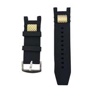 hengfento2 Watch Rubber Strap Band Replacement For Invicta Subaqua Noma 6043 5511 5512 Silicone 28mm, Gold, 28 mm