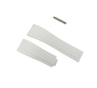 hengfento2 Watch Silicone Rubber Strap Band Replacement For Rolex Datejust Daytona Submariner Gmt Ghost Yachtmaster 20mm, White, 20mm