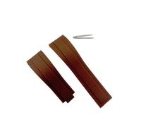 hengfento2 Watch Silicone Rubber Strap Band Replacement For Rolex Datejust Daytona Submariner Gmt Ghost Yachtmaster 20mm, Brown, 20mm