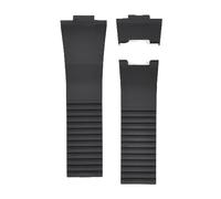hengfento2 Watch Silicone Rubber Strap Band Replacement For Ulysse Nardin Marine Diver Black 26mm/12mm