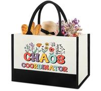 Henghere Chaos Coordinator Tote Bag Gifts for Women, Thank you Appreciation Gifts for Coworkers Boss Lady Manager Supervisor Wedding Planner Secretary Administrator Idea for Birthday Christmas
