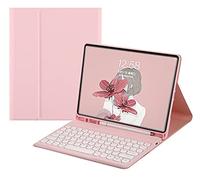 HENGHUI 2022 New iPad 10th Generation 10.9" Keyboard Case Cute Round Key Color Keyboard Wireless Detachable BT Keyboard Cover for iPad 10 10.9-inch (Pink)