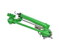 HENGJINGTR 1.5" Impulse Impact Sprinkler Farm Irrigation Sprinkler 360° Large-Area Watering Spray, With8 Replacement Nozzle Set, for Farmland Irrigation (Green)