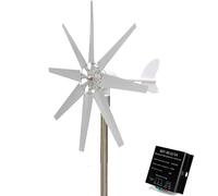 HENGJINGTR 10000W 12V-220V 2M/S Wind Speed Starting Wind Power Generator +Portable Verticalwind Power, with Charge Controller for Farm, Highway, Mountainous Areas,24V